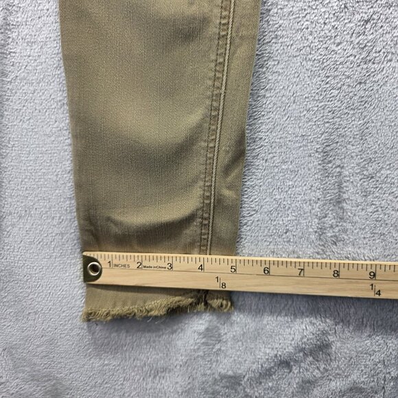 Miss Me Jeans Women's Size 27x27 Army Green Ankle Skinny Raw Hem Mid Rise - Picture 10 of 10